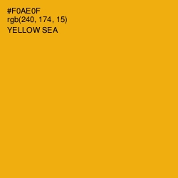#F0AE0F - Yellow Sea Color Image